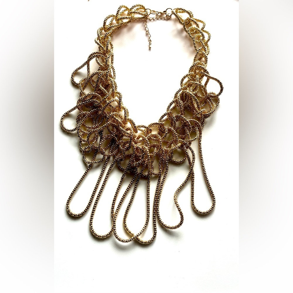 Statement Textured Chain Necklace
